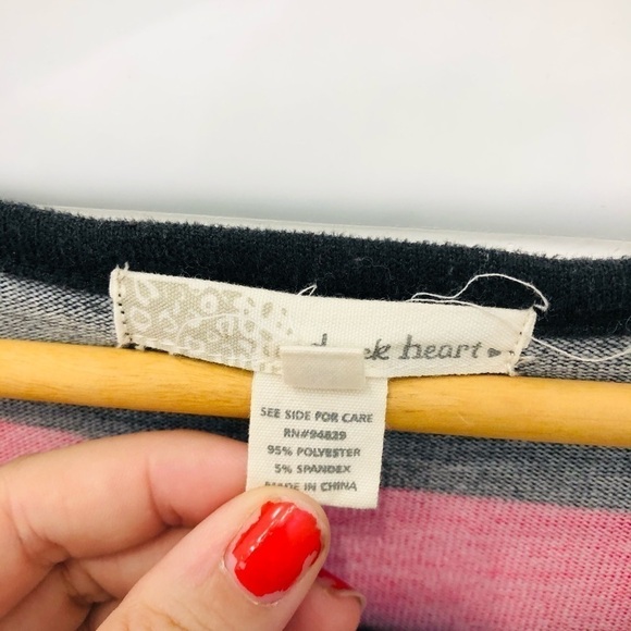 DEREK Heart stripe sweater dress - Picture 5 of 6